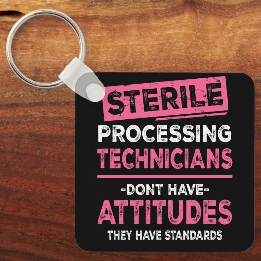 無菌加工技術者テックはAttiを持っていない キーホルダー (正面)