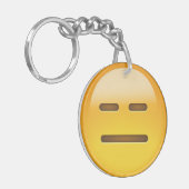 無表情な顔Emoji キーホルダー (正面左)