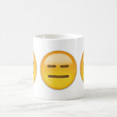 無表情な顔Emoji コーヒーマグカップ (中央)
