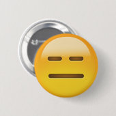 無表情な顔Emoji 缶バッジ (正面&裏面)