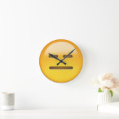 無表情顔絵文字 ラウンド壁時計 (ホーム)