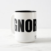 無視して下さい: 泡立ったマグ ツートーンマグカップ (正面左)