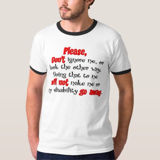 無視して下さい Tシャツ (正面)