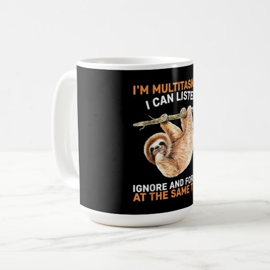 無視数々のして無視す聞るIm-Tasking忘れ」 コーヒーマグカップ (正面左)
