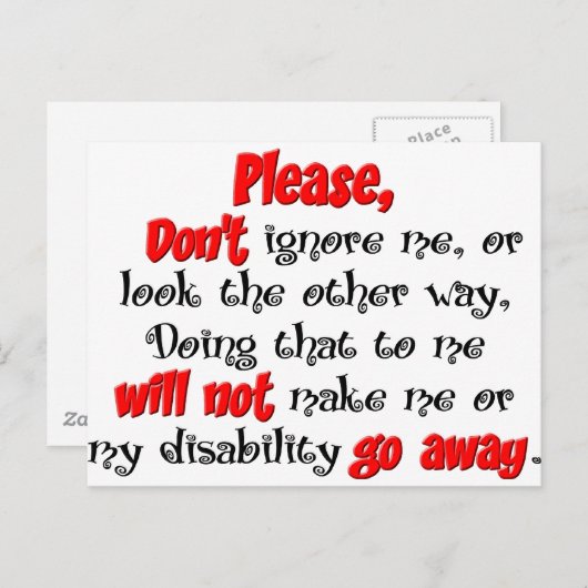 無視 ポストカード (正面/裏面)