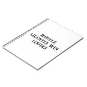 無言で勝利 – モチベーションはっきりしたノート男性へ ノートブック (左側)