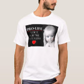 無言のための妊娠中絶反対の声 Tシャツ (正面)