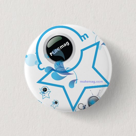 無言ボタン 缶バッジ (正面)