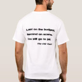 無許可CSIの信条CSI Tシャツ (裏面)