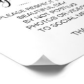 無詰め赤ちゃんシャワーNo Social Mediaサイン ポスター (角)