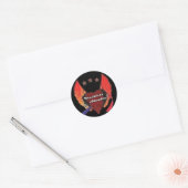 無謀な捨てステッカー ラウンドシール (封筒)