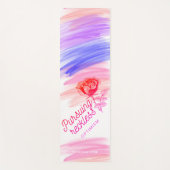 無謀な楽観主義を追求するブラシストロークバラ ヨガマット (正面)