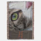 無謀な猫のブランケット-ハッピーバースデー スローブランケット (正面縦)