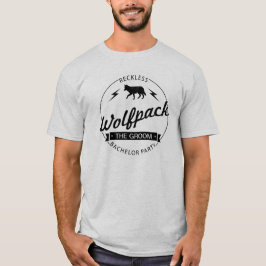 無謀なWolfpackバチュラーパーティGroomsmen名 Tシャツ