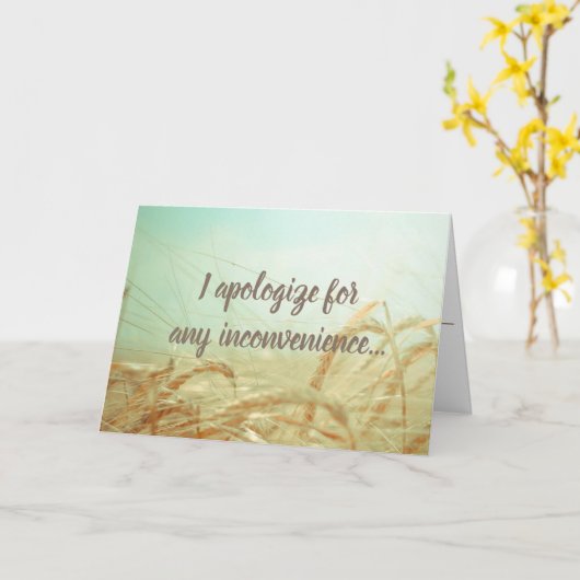 無謝罪カード カード (黄色い花)