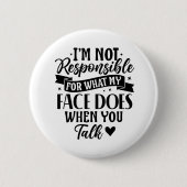 無責任おもしろい皮肉な攻撃 缶バッジ (正面)