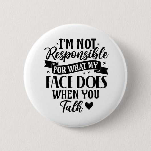 無責任おもしろい皮肉な攻撃 缶バッジ (正面)