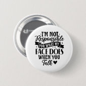 無責任おもしろい皮肉な攻撃 缶バッジ (正面&裏面)