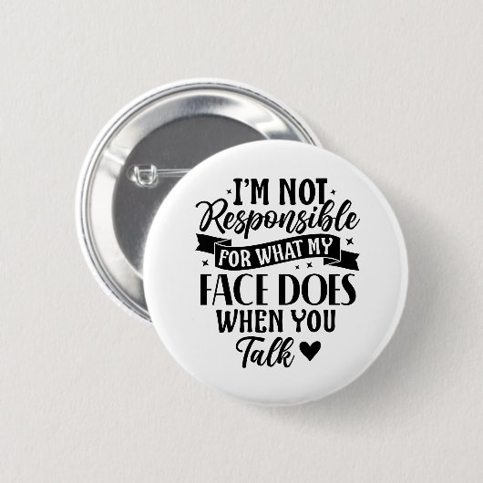 無責任おもしろい皮肉な攻撃 缶バッジ (正面&裏面)