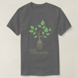 無農薬食品のスローガンの自然な健康のTシャツを食べて下さい Tシャツ