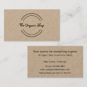 無農薬食品の源 名刺 (正面/裏面)