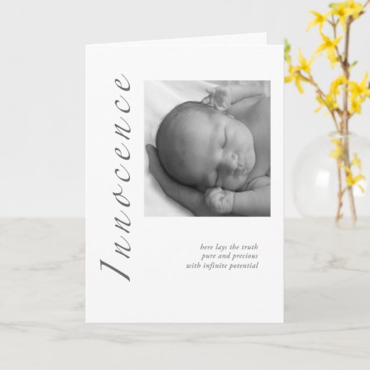 無邪気なベビー カード (黄色い花)