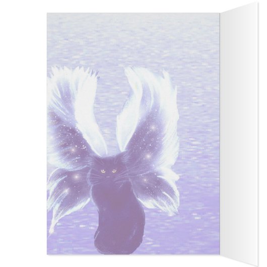 無邪気な妖精の猫カード (内側 (左))