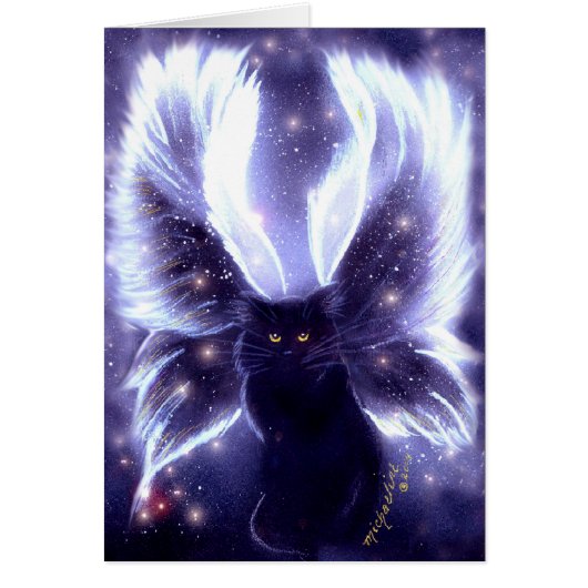 無邪気な妖精の猫カード (正面)