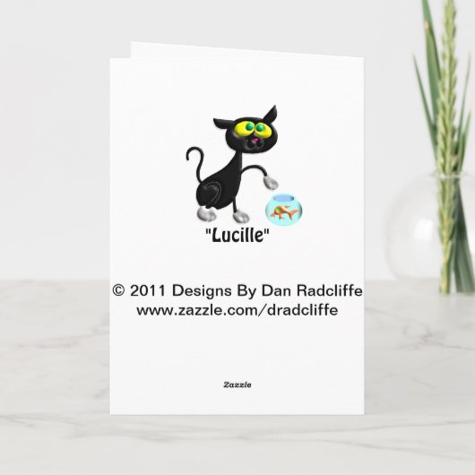 無邪気な猫 カード (裏面)