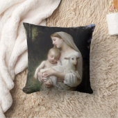 無邪気(マドンナと子)、ブーゲロー クッション (ブランケット)