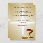 無酵餅とぶどう酒 最後の晩餐 イースター 招待状 (正面/裏面)