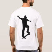 無重力状態のスケートのチーム Tシャツ (裏面)