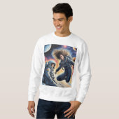 無重力状態疑問に思 – 無重力状態の宇宙飛行士T-Sh スウェットシャツ (正面フル)