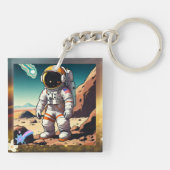 「無重力疑問に思」 キーホルダー (裏面)