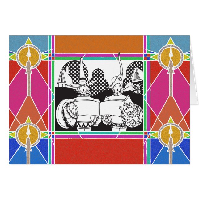 無鉛ステンドグラス中世のミンスレス (正面横)