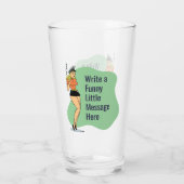 無関心な態度：レトロシックなピンナップ タンブラーグラス (裏面)