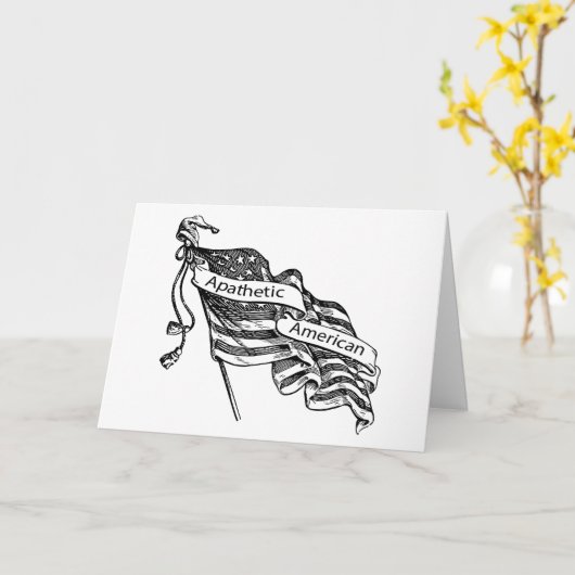 無関心のアメリカ人 カード (黄色い花)