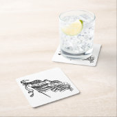 無関心のアメリカ人 スクエアペーパーコースター (インサイチュ)