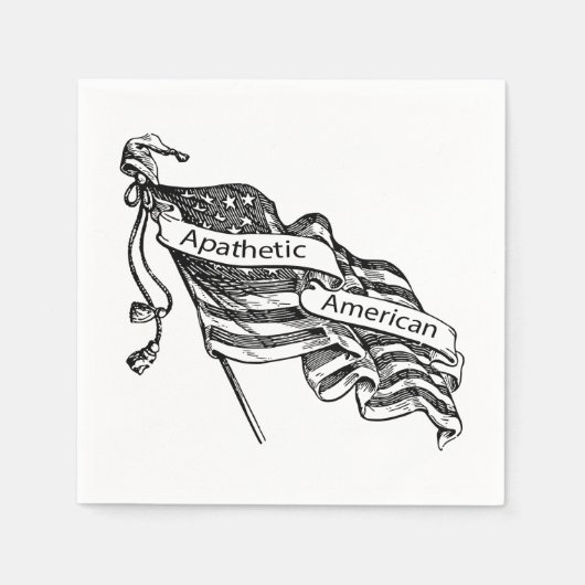 無関心のアメリカ人 スタンダードカクテルナプキン (正面)