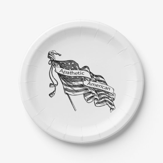 無関心のアメリカ人 ペーパープレート (正面)