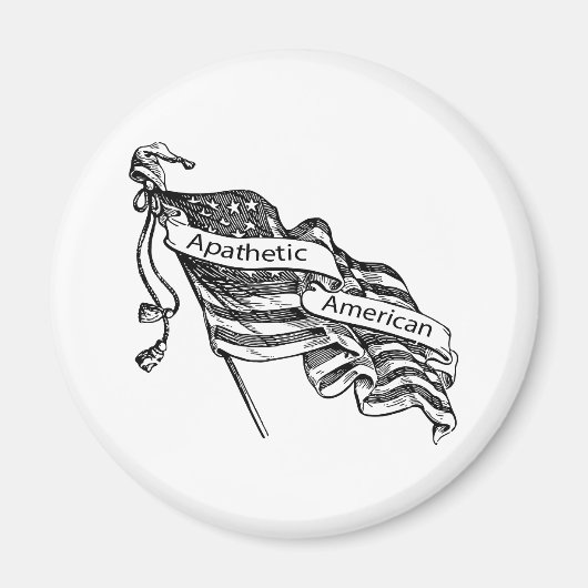 無関心のアメリカ人 マグネット (正面)