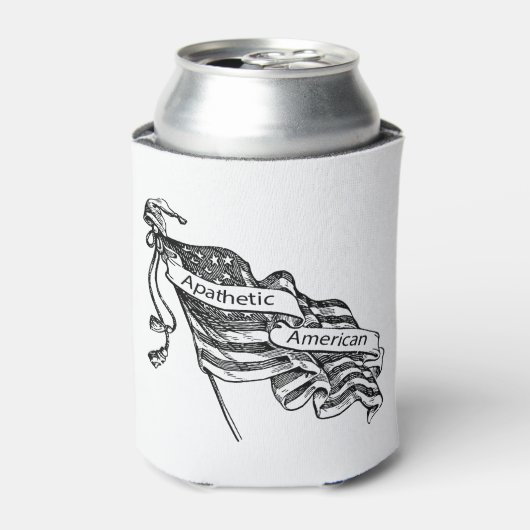 無関心のアメリカ人 缶クーラー (缶正面)
