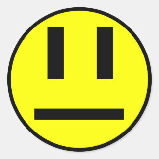 無関心顔 ラウンドシール