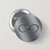 無限おたくの記号|の見る銀製の数学のギフト 缶バッジ (正面&裏面)