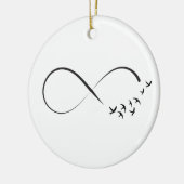 無限つばめの記号 セラミックオーナメント (左)