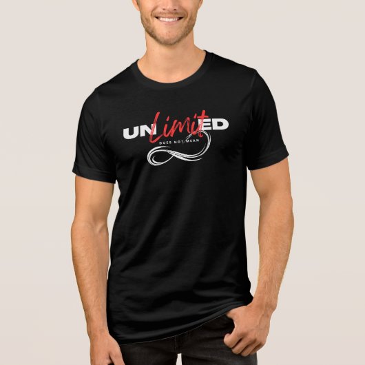 無限とは無制限を意味しない Tシャツ (正面)