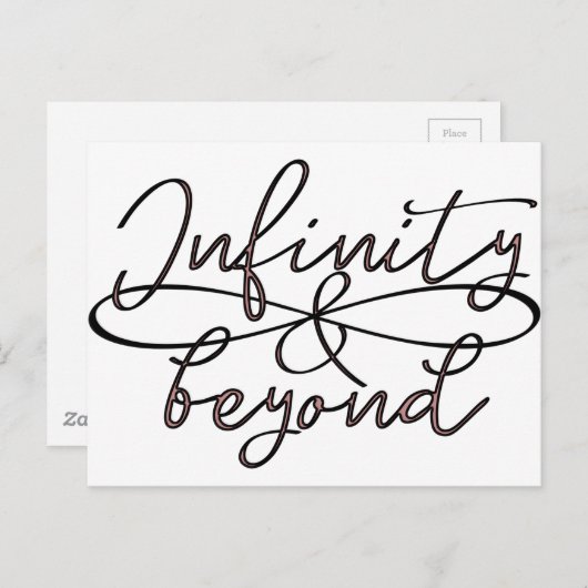 無限と無限の愛のカップルの型を超える ポストカード (正面/裏面)