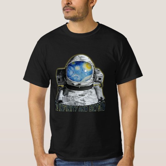 無限と超える宇宙飛行士 Tシャツ (正面)
