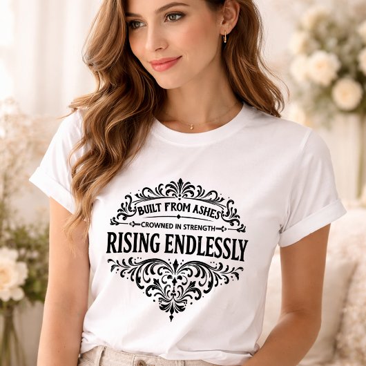 無限に昇る 女性 ビンテージタイポグラフィ Tシャツ