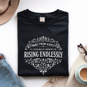無限に立ち上がる女性 ヴィンテージ タイポグラフィ Tシャツ